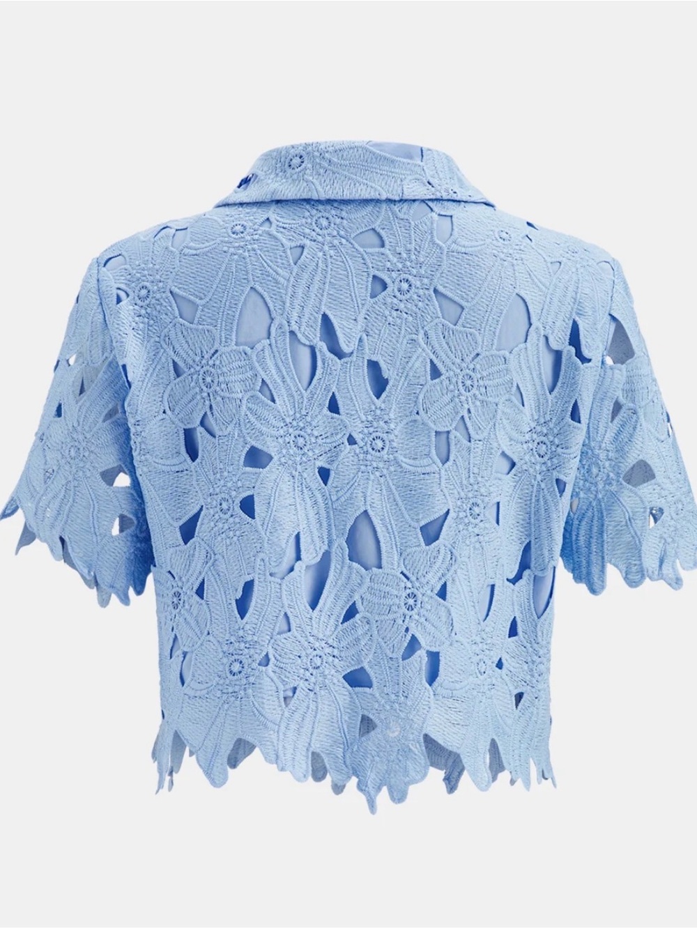NWT Commense Light Blue Crochet Lace Women's Shorts & Top Set - Picture 4 of 16